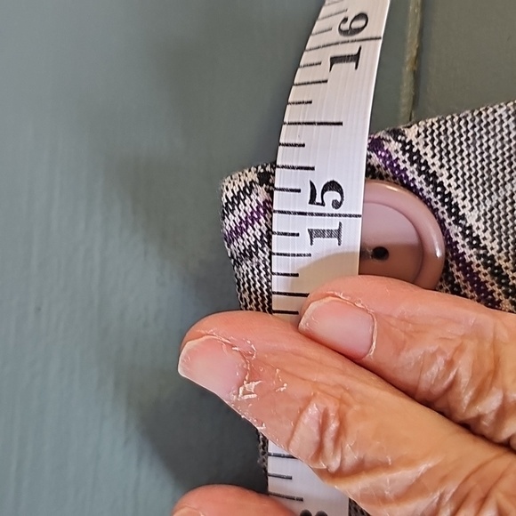 Plaid Pleated Skirt with Button Detail. By STREET CODE. Size 3 Made In USA. - Picture 7 of 8